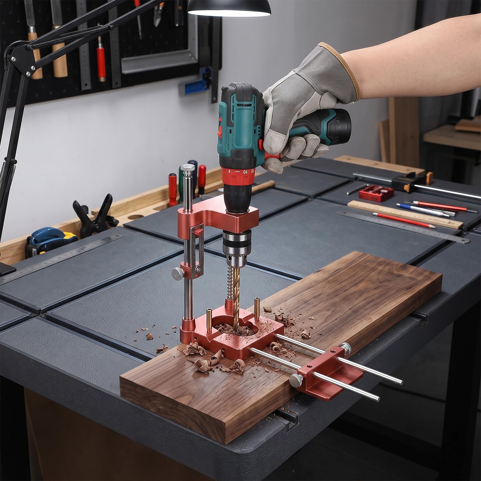 Support de perceuse mobile de 1,5 à 13 mm avec mandrin