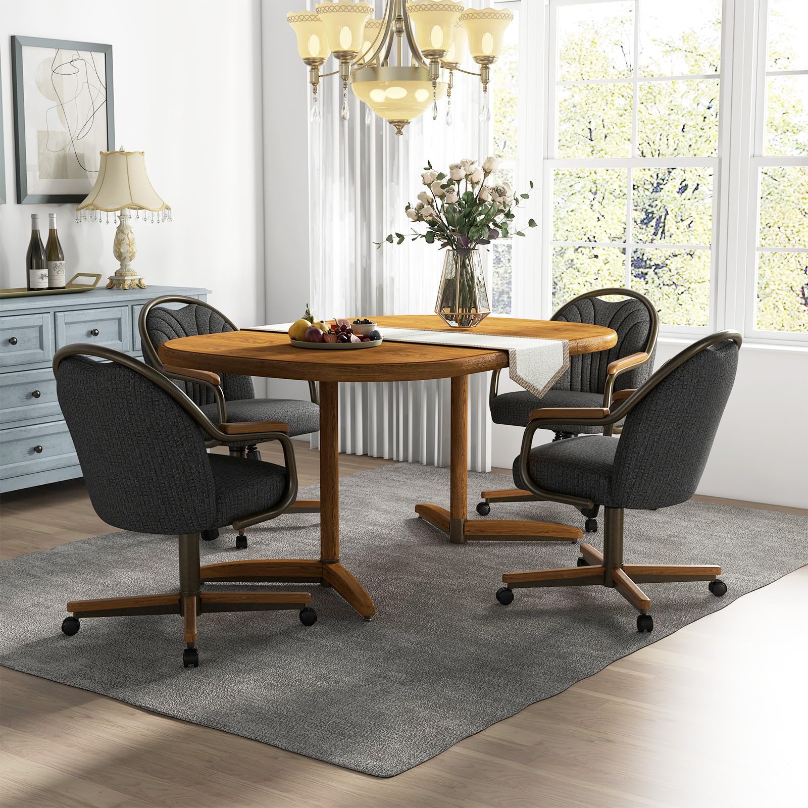 Amazon.com - Chromcraft 5-Piece Table Set for 4, Expandable Table