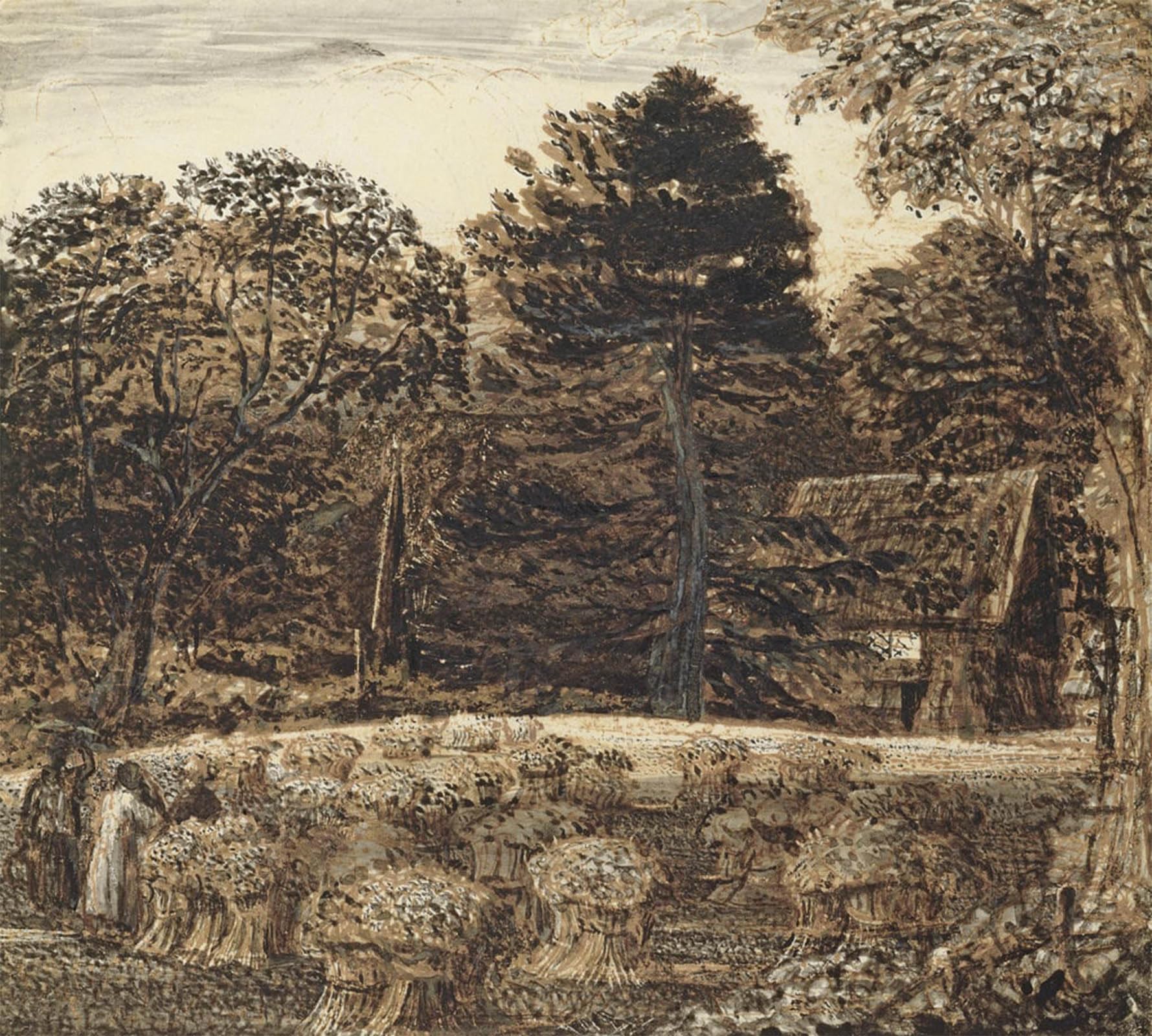 ARTXLXXBN Famous Prints Artwork Pictures Poster Painting Art a Cornfield Shoreham At Twilight by Famous Painter Artwork Landscape Pictures for Home Decor 60x90cm