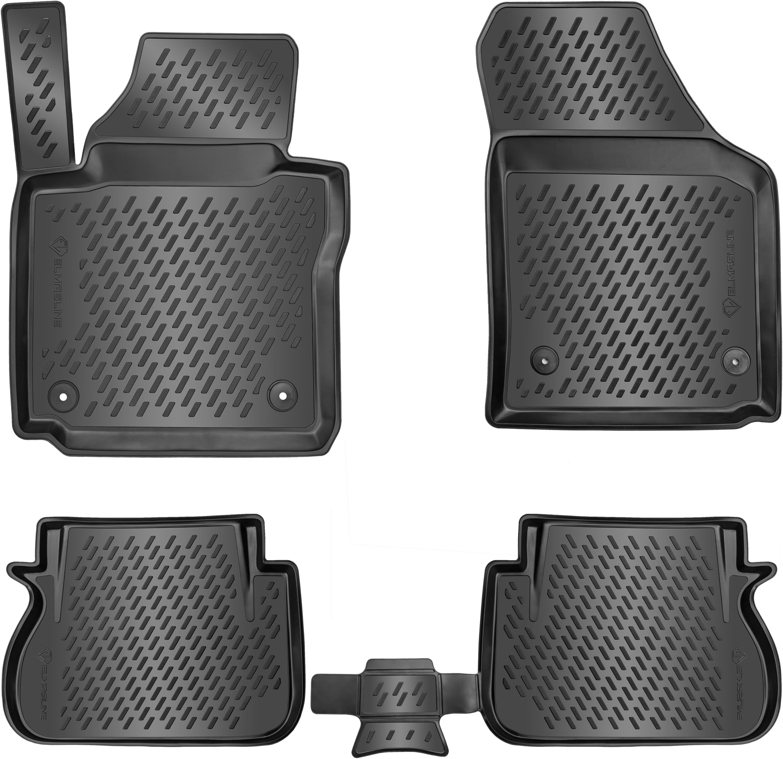 ELMASLINE 3D Gummimatten & Kofferraumwanne Set für Hyundai KONA Elektro