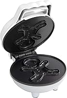 Vista 6 de Gingerbread Man Mini Waffle Maker- Make this Christmas Special for Kids w Festive 4" Waffler Iron, Electric Nonstick Breakfast Appliance for Xmas