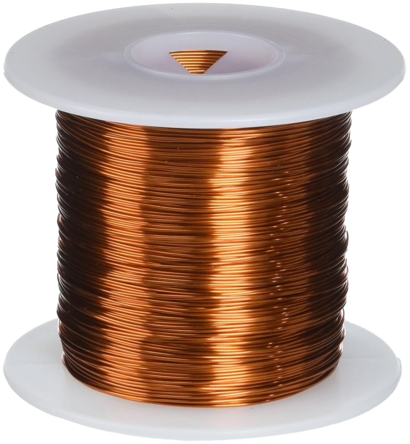 Magnet Wire, Enameled Copper Wire, 24 AWG, 1.0 Lbs, 790' Length, 0.0220" Diameter, 200°C, Natural