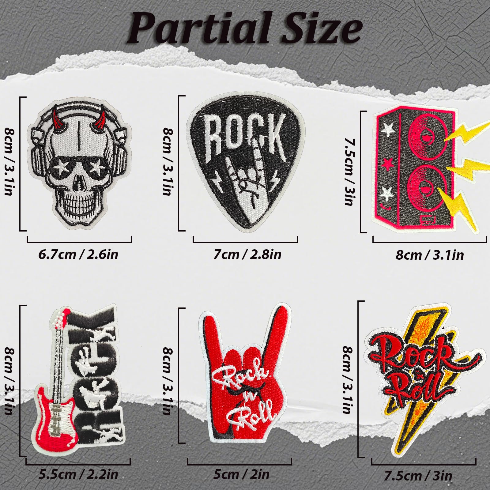 ROCKPATCH Amazon.com: IANZE 15PCS Rock Band Iron on Patches Punk Style