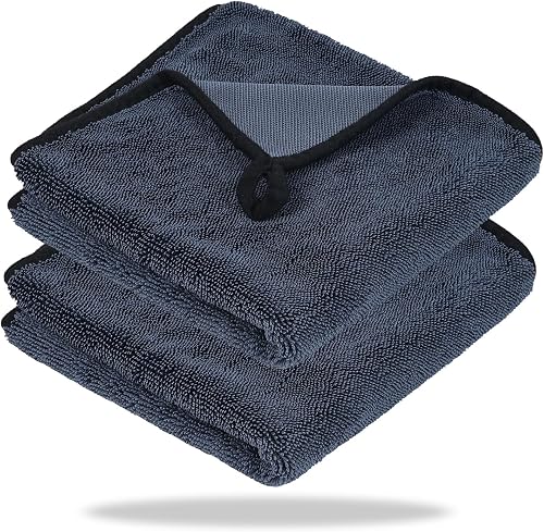 Leebey Total Clean Chiffon Microfibre XXL, Chiffon Micro Fibre Séchage Voiture, Très Absorbants, Non Pelucheux, Cabine de Douche, Maison, Cuisine (40 x 60 cm, 2 unités) - 1