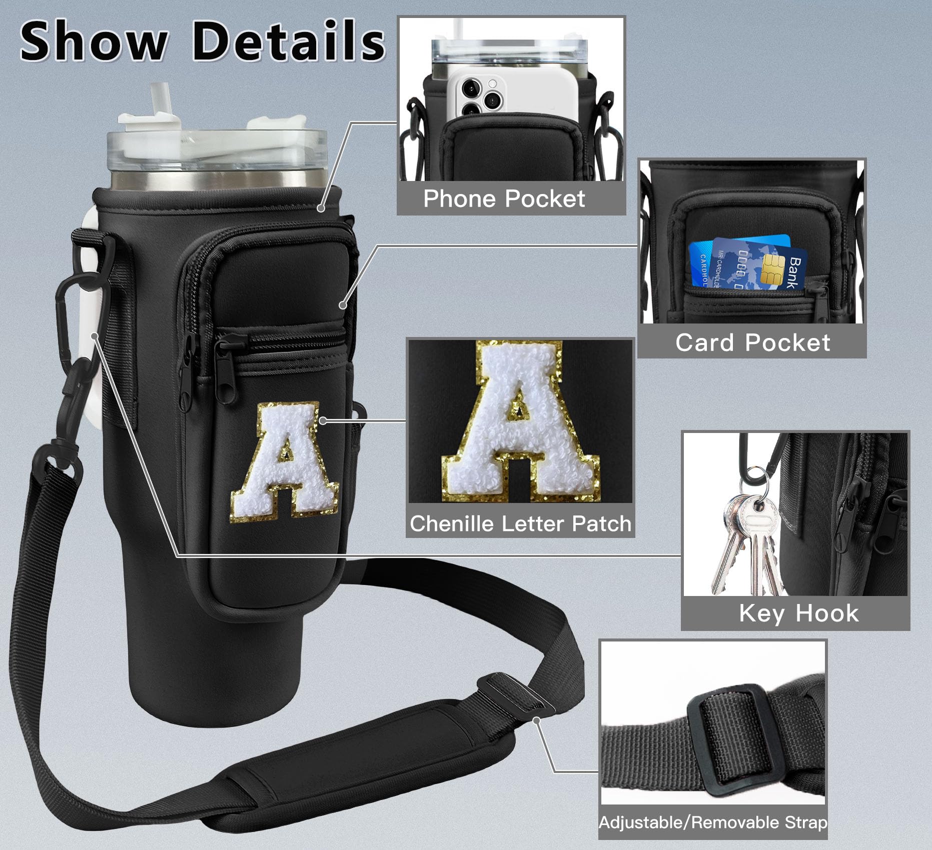 Sac De Transport Stanley Cup Avec Bandoulière Réglable Et Compartiments - Accessoire Pratique Et Stylé