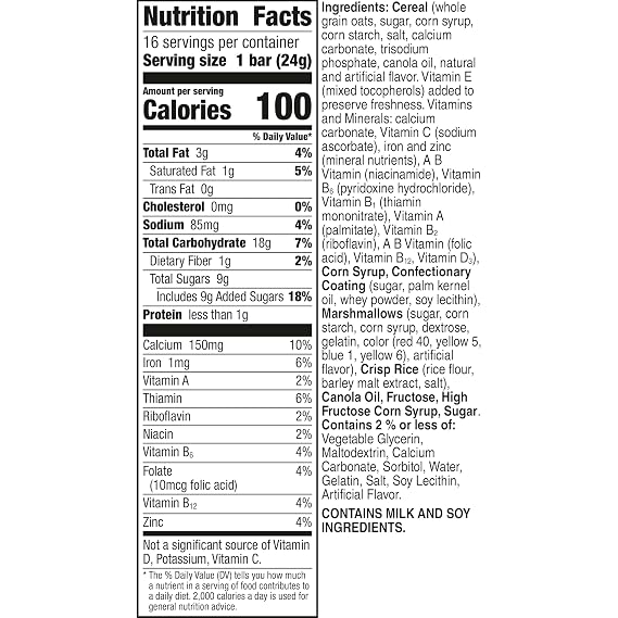 Lucky Charms Breakfast Cereal Treat Bars, Snack Bars, Value Pack, 16 ct (Pack of 4)