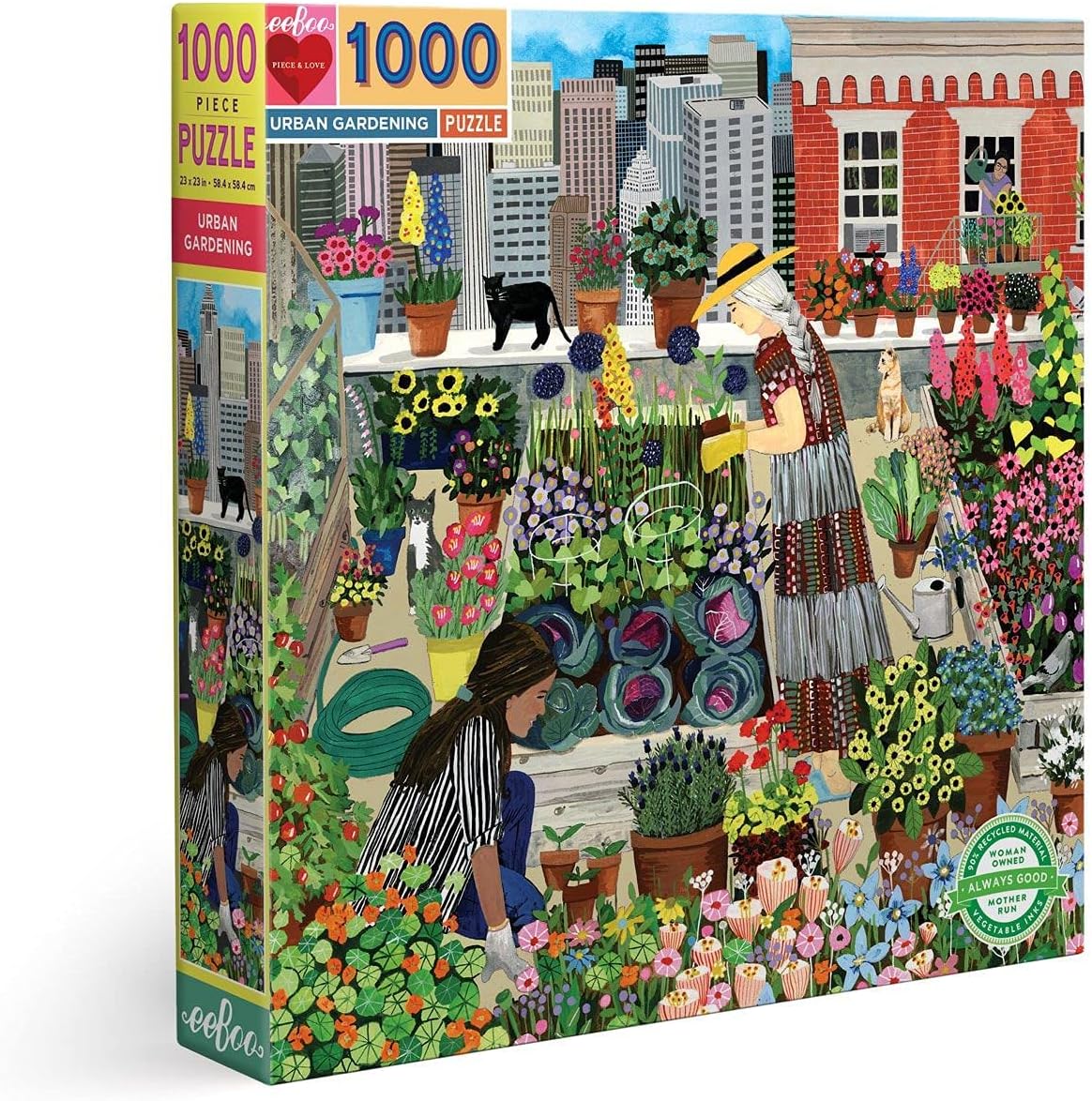 Piece and Love Urban Gardening 1000 piece square adult Jigsaw Puzzle
