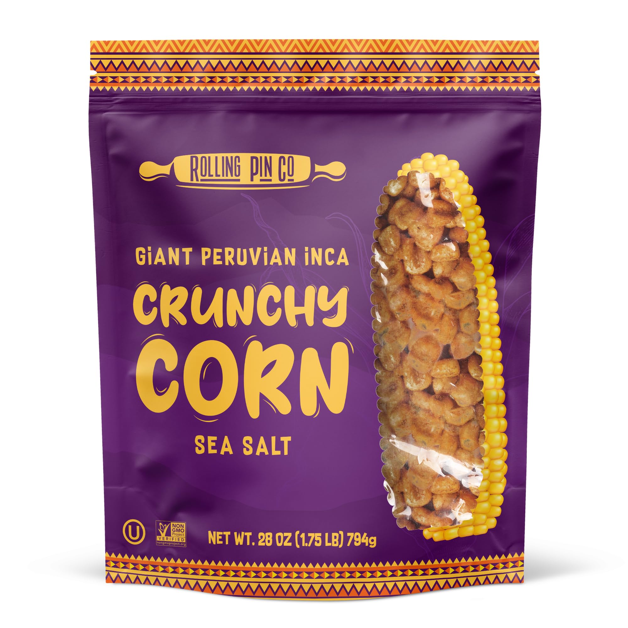 Corn Crunchy Nuts Coated with Sea Salt - Light & Airy Corns with Sunflower Oil - Delicious Corn Snacks for an Extra Layer of Salad Topping (28 Oz)