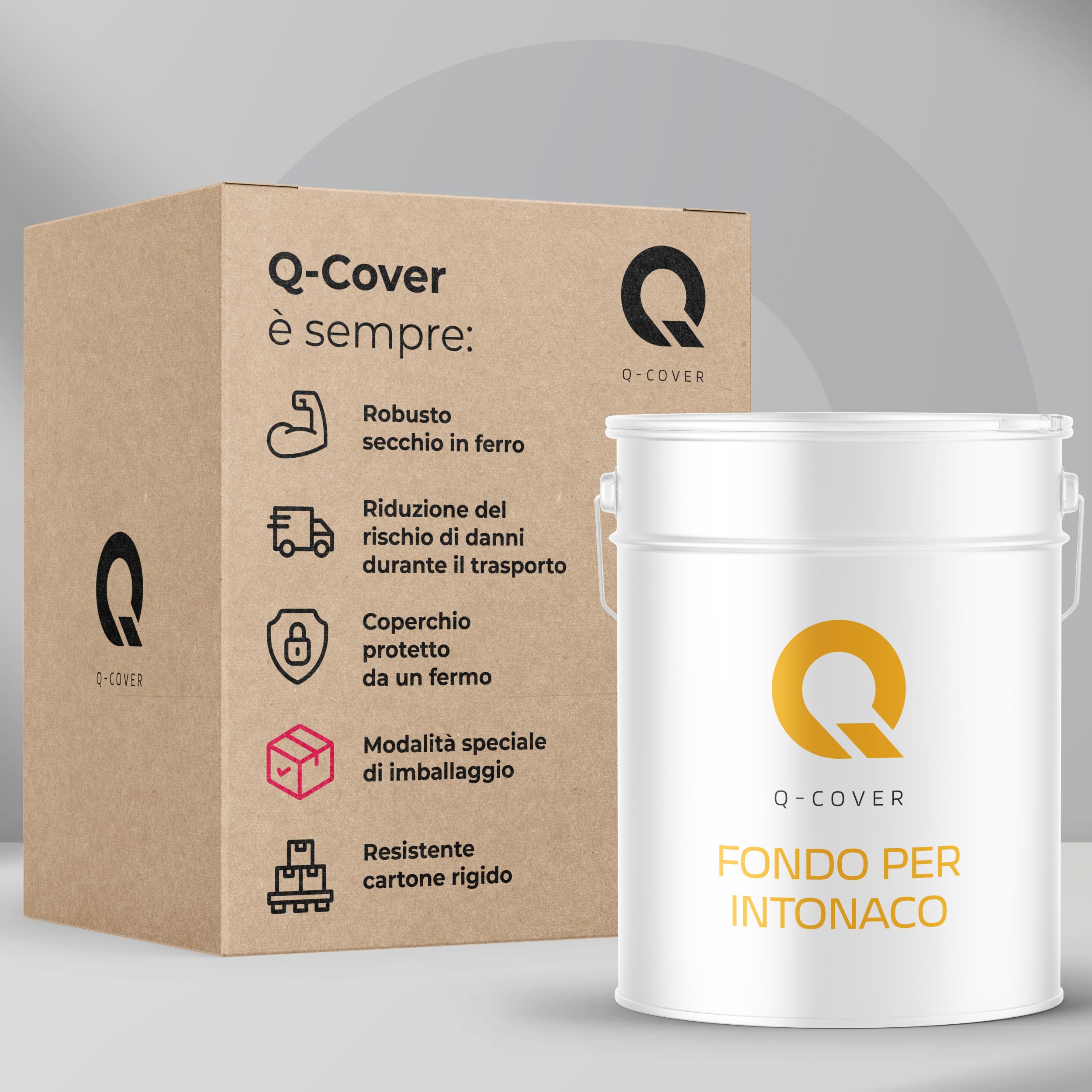 Primer per intonaco 15 kg Giallo limone | Fondo aggrappante per interni ed esterni | Primer speciale senza solventi | Base per intonaco, intonaco graffiato e facciata