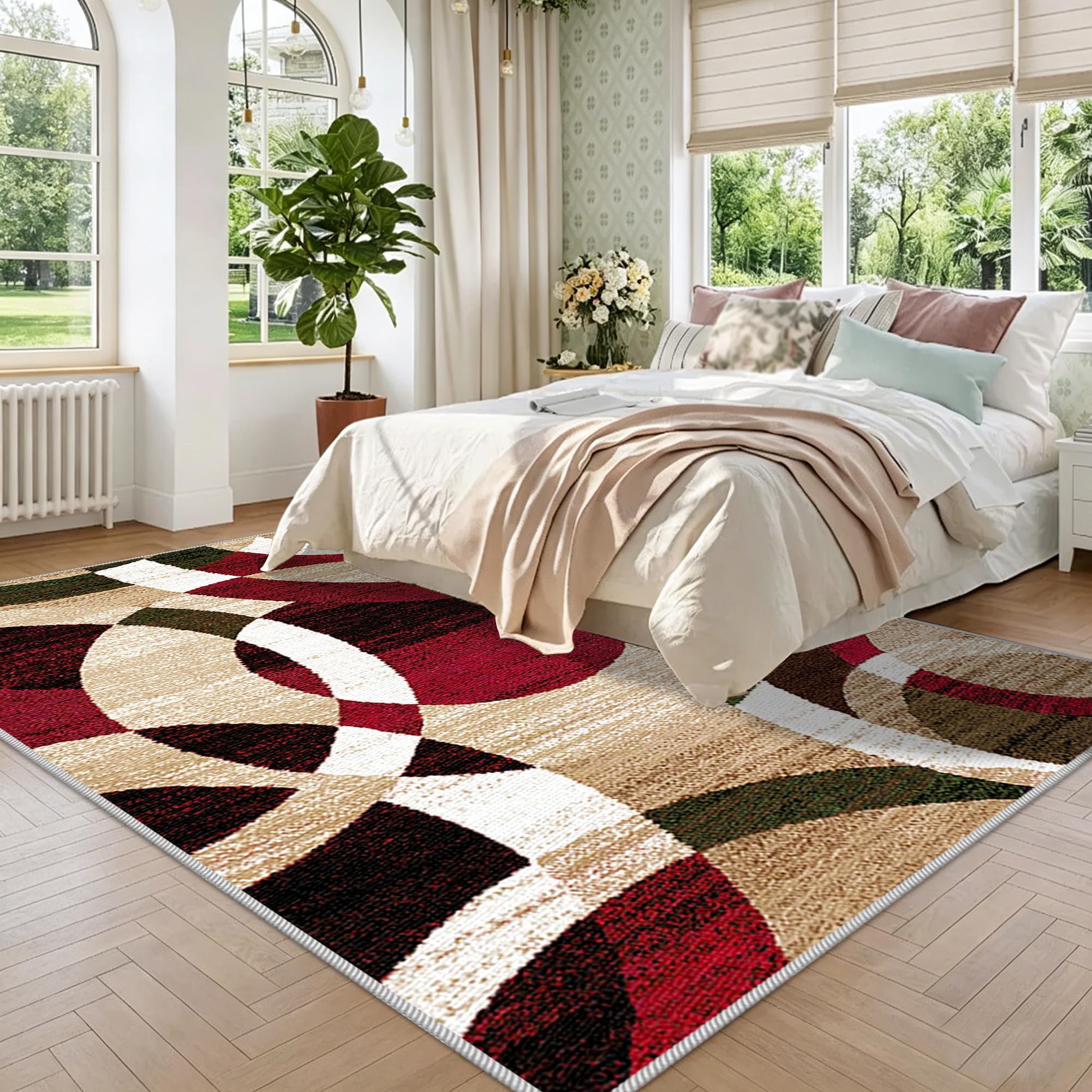 Dywan do salonu można prać w pralce 170 x 230 cm nowoczesny dywan do sypialni duży dywan do jadalni dywanik do sypialni dywan z krótkim włosiem do kuchni, sypialni, domowego biura