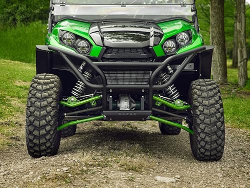 Miniatura 5 de SuperATV Guardabarros de alta resistencia para Kawasaki Teryx 4 2012+ (ver ajuste) | Durabilidad extrema | Protege contra rocas, suciedad, arena y