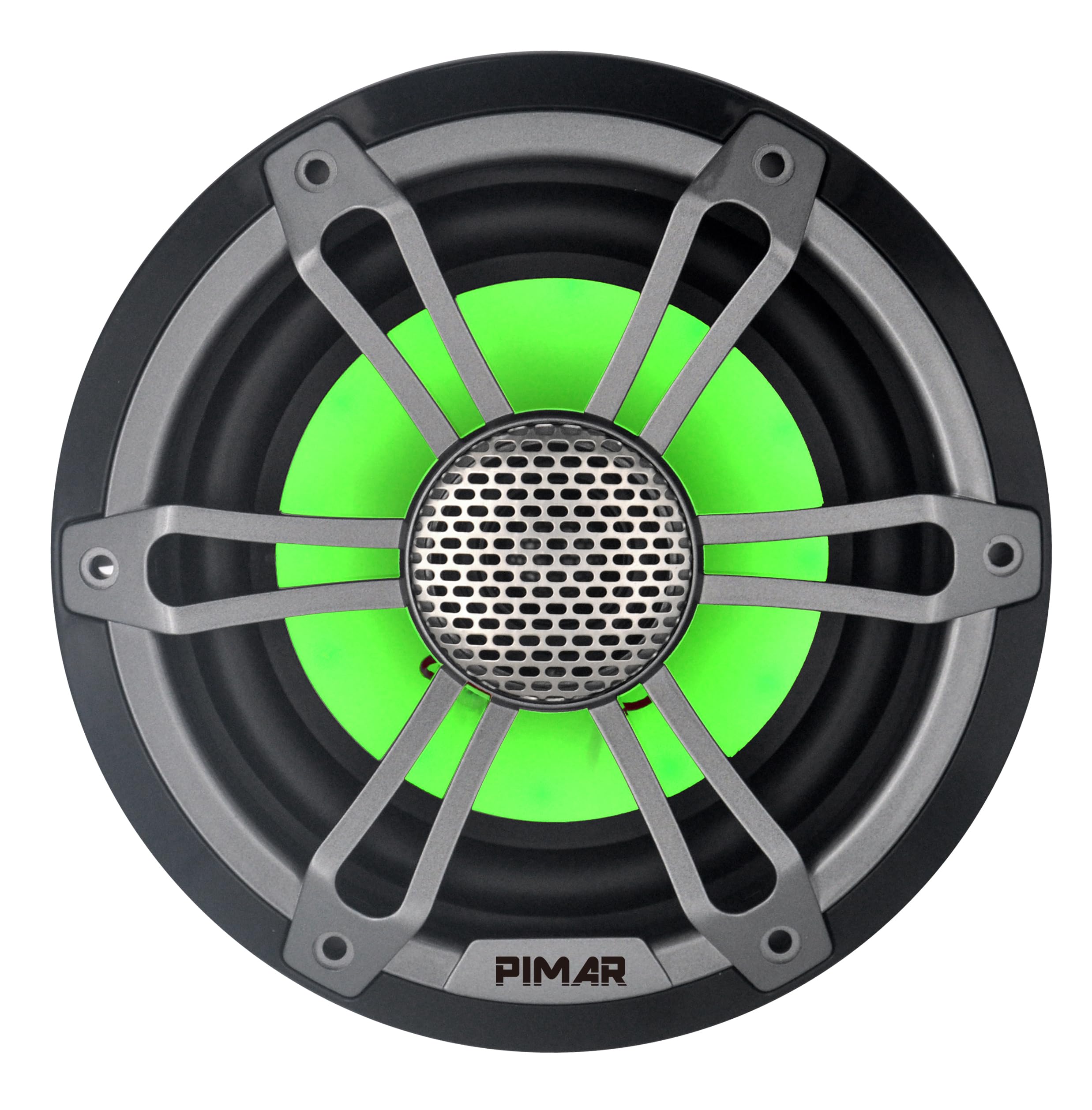 PIMAR Coppia di casse altoparlanti marine 150W LED barca gommone nautica accessori (2 CASSE)