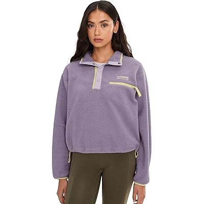 Columbia Helvetia II Cropped 1/2 Snap Fleece shale purple/lavender pearl/citron haze