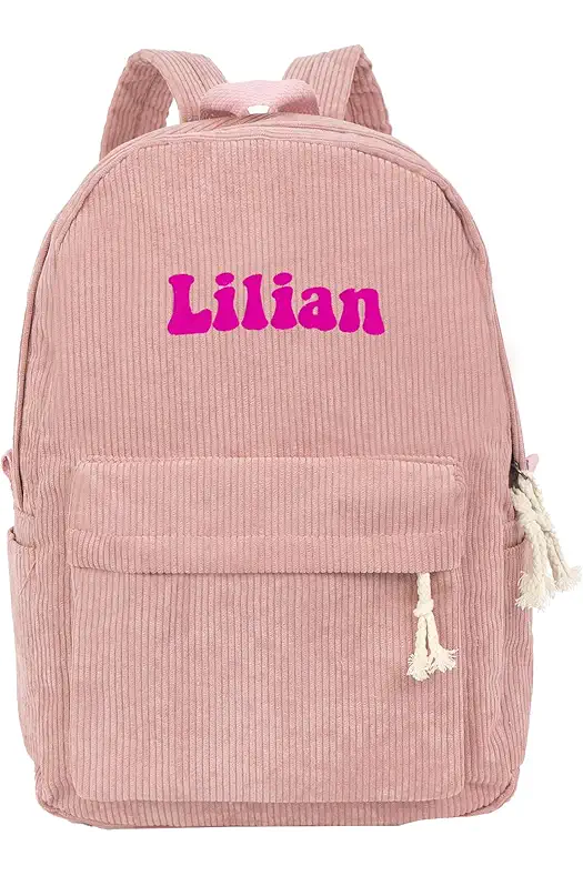 MT WORLD Laptop Backpacks Personalized Corduroy Backpack Casual...