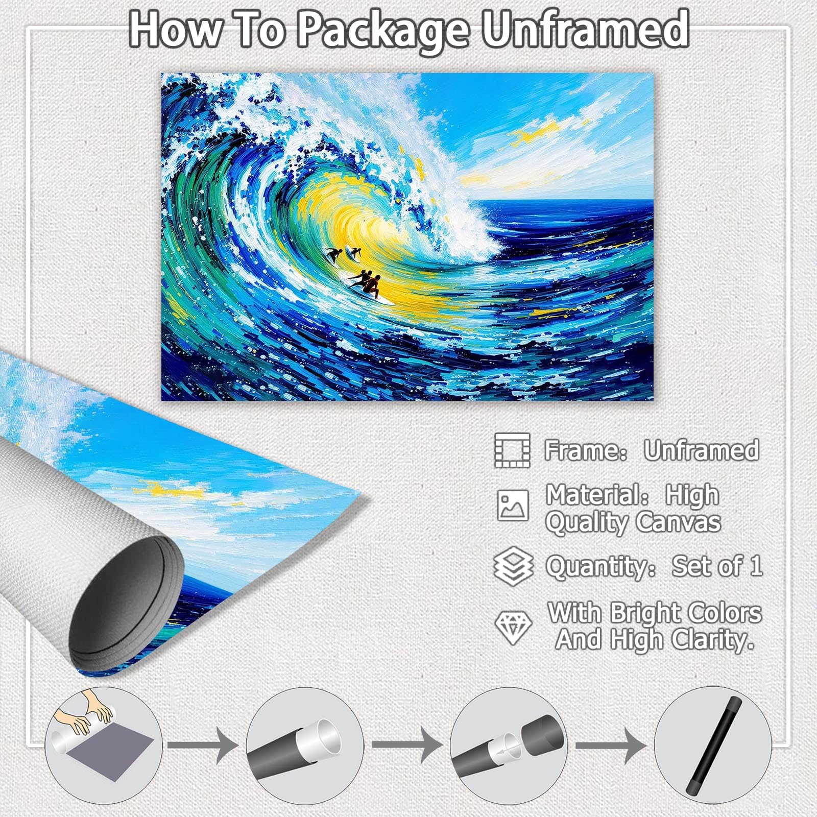 PLUS Amazon.com: Funky Ocean Surfer Sports Wall Art Summer Hawaii