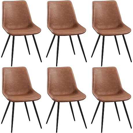 Yaheetech Modern Upholstered Dining Chairs Set of 6