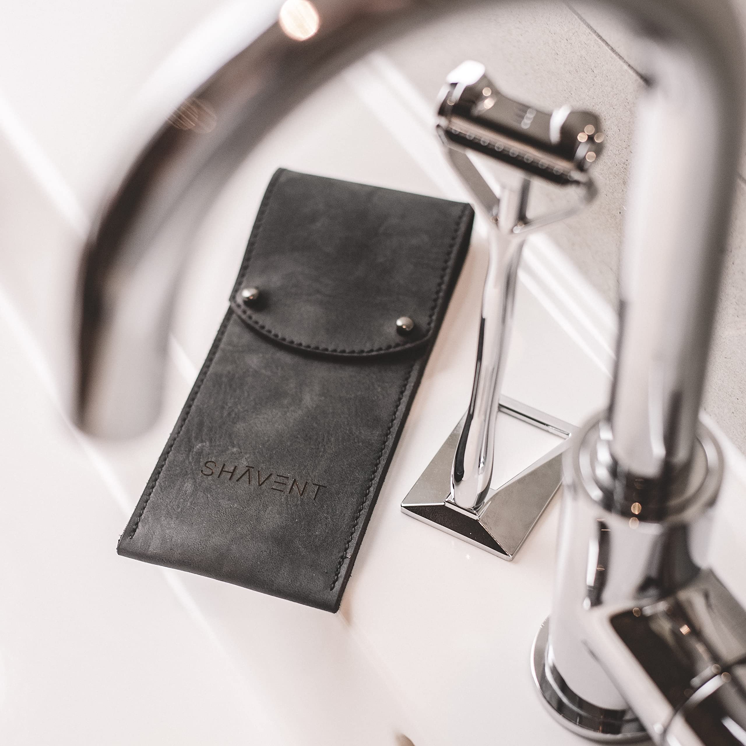 Ledertasche für SHAVENT Rasierer - Reiseetui