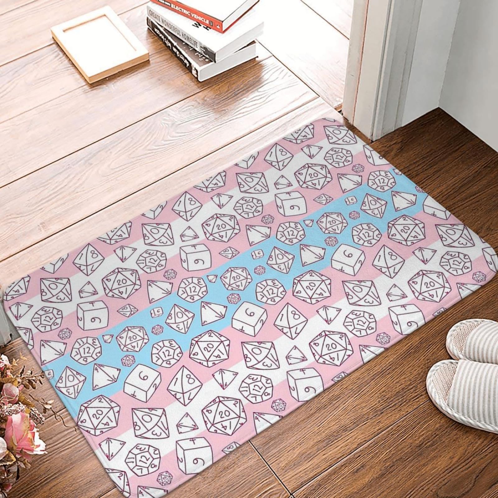 Tapis de Cuisine antidérapant et paillassons pour entrée Trans Pride DND absorbant