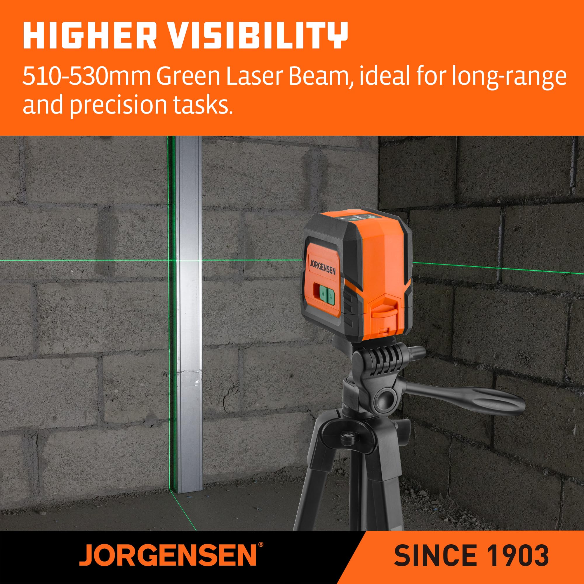 Jorgensen Laser Level - 100FT Cross Line -3