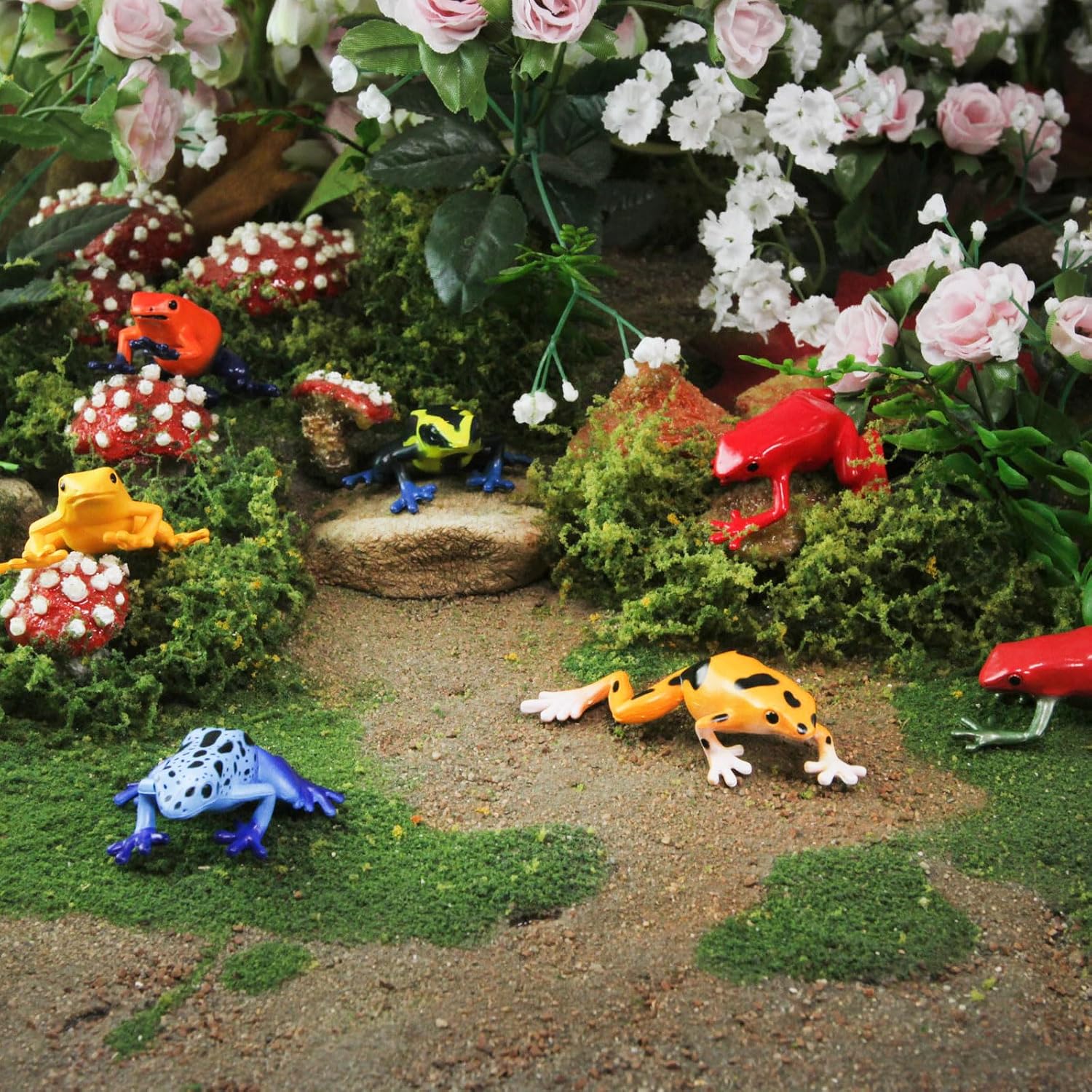 Safari Ltd. Poison Dart Frogs Toob - Detailed Figurines of Green, Blue, Yellow, Gold, Red, Sira Dart Frogs - Fun Educational Play Toy for Boys, Girls & Kids Ages 3+ - view 2