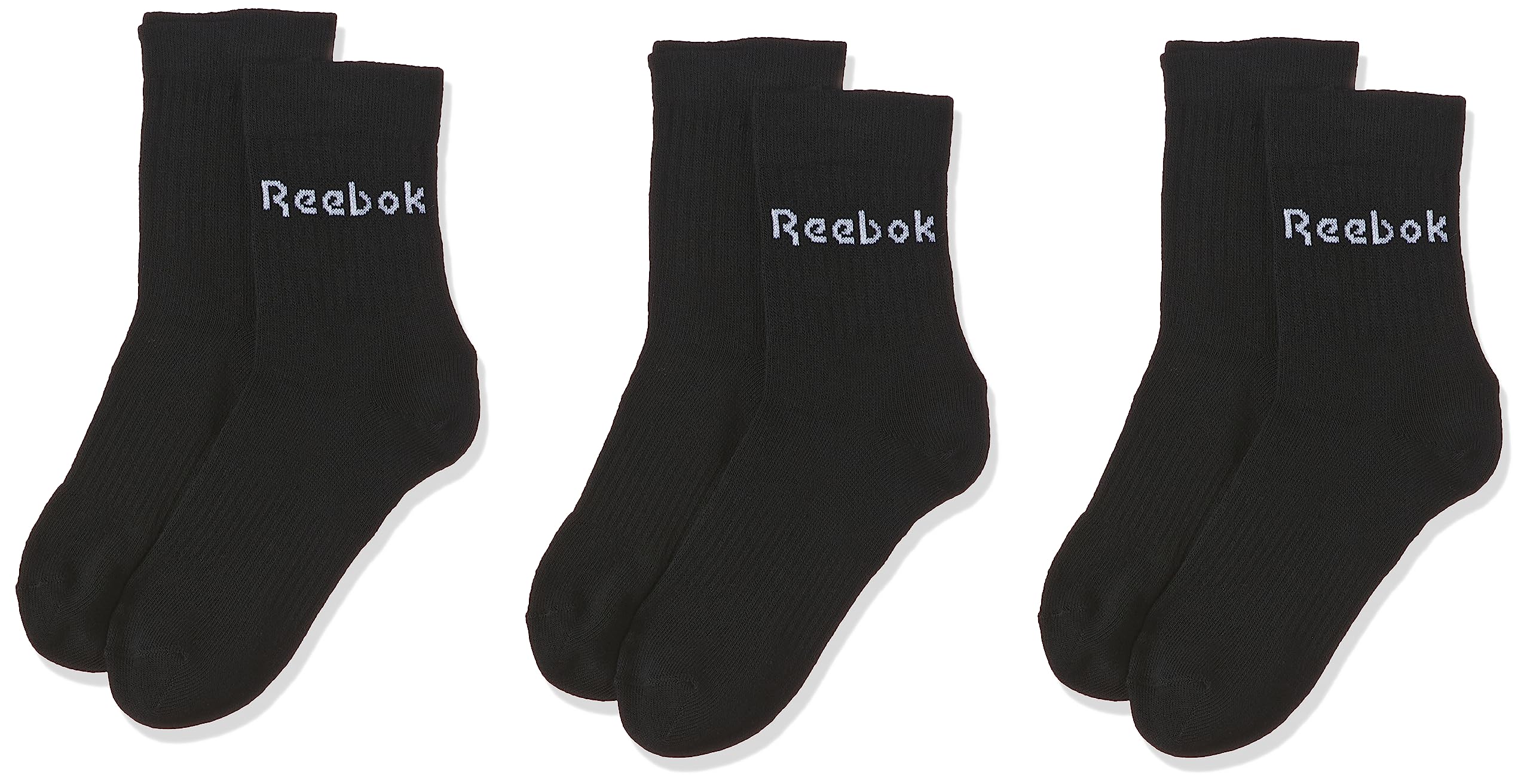 ReebokUnisex-adult Act Core Mid Crew Sock 3 Pieces SOCKS