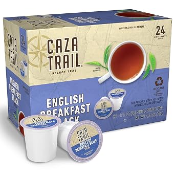 Caza Trail Black Tea Pods, English Breakfast, Single Serve Pack of 24 Packaging May Vary