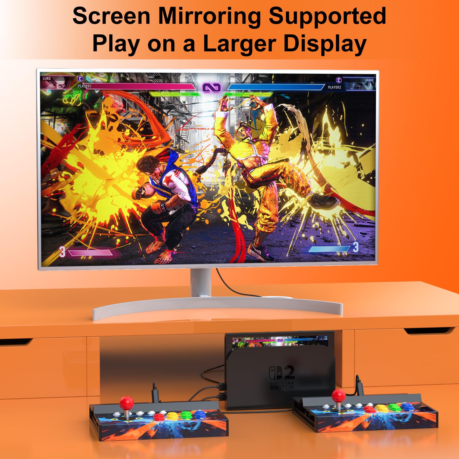 Mini armario de arcade para interruptor, interruptor OLED, máquinas retro para el hogar y juegos de arcade compatible con Street Fighter