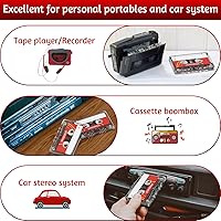 Vista 6 de Blank Audio Cassette Tape - 90 Minutes Recording Time - Low Noise and High Output - Dictation, MP3 Recording to Blank Tape - Pack of 5