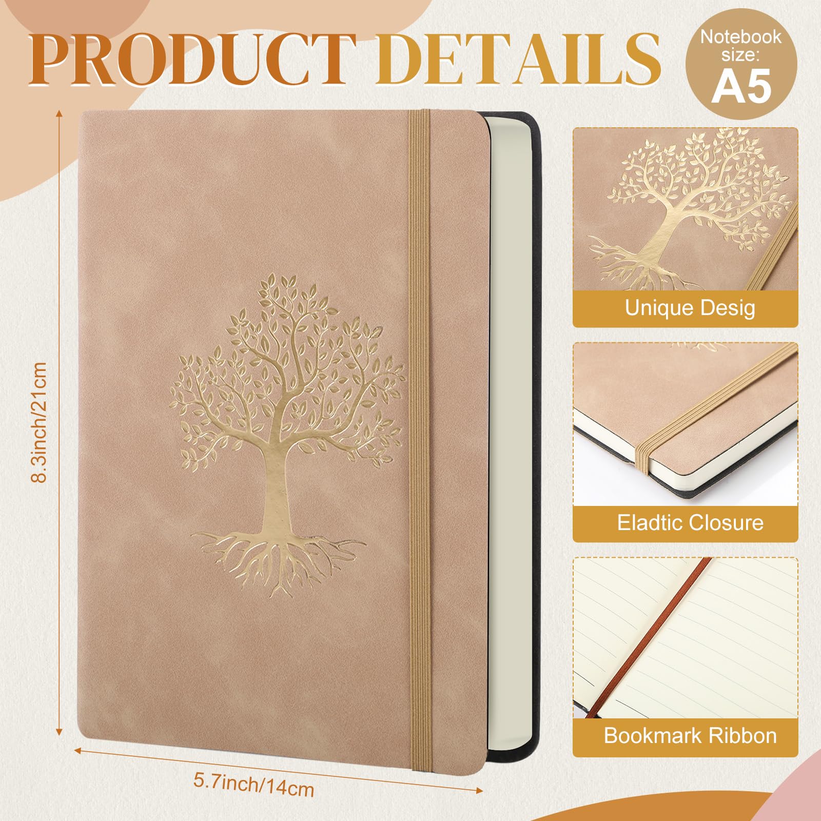 Dispowreath Lot de 10 carnets lignés A5 avec couverture rigide en cuir pour écrire 200 pages 10 couleurs pour voyage, travail, école, bureau, affaires, prise de notes, journal intime, 14,5 x 21,1 cm