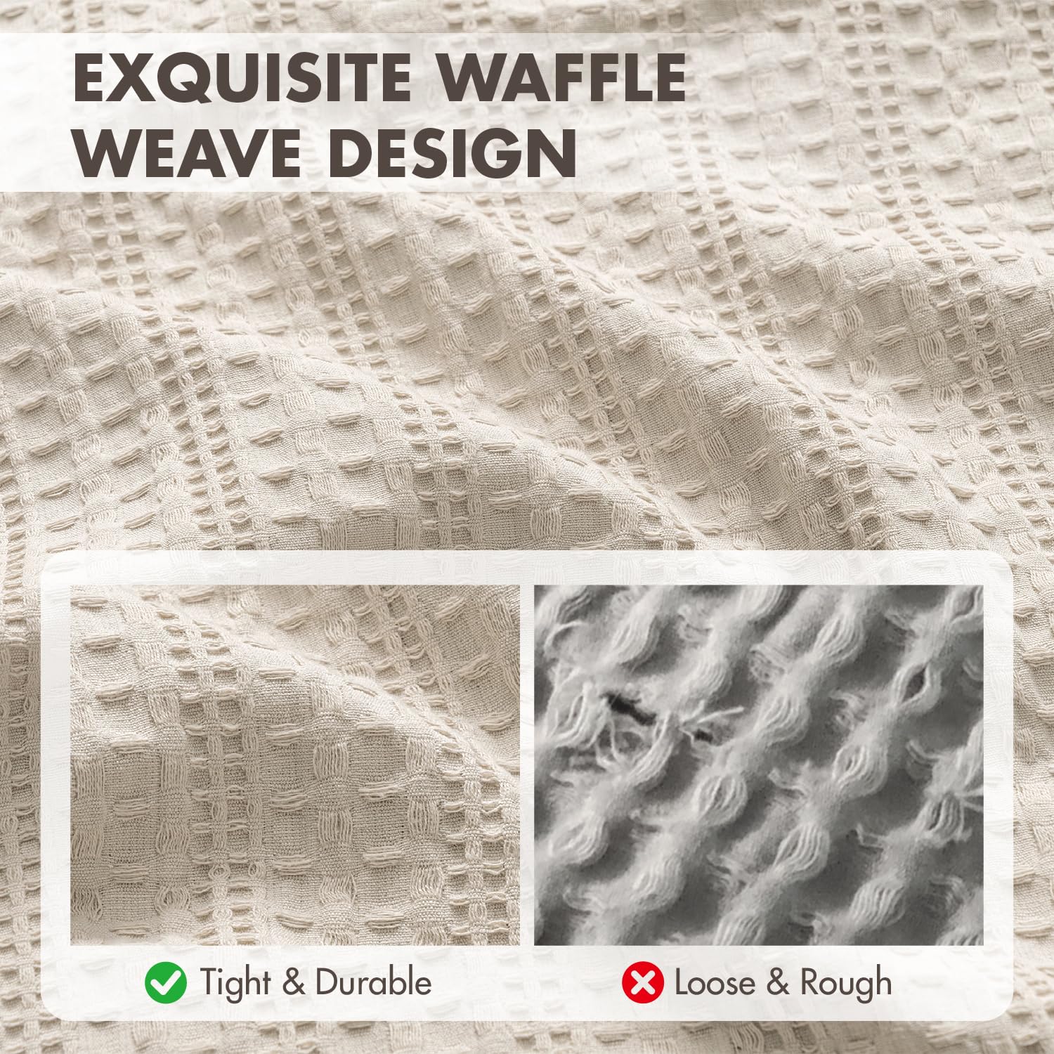 The Best Pillow Shams in 2026 3 Woaboy 100% Cotton Waffle Pillow Shams Standard Size, 2 Pack 20x26 Decorative Pi - product photo