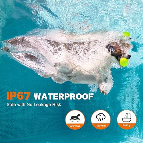 Miniatura 5 de Collar de entrenamiento para perros, collar de perro de larga distancia de 2680 pies con control remoto, collar de choque con iluminación fría y 3