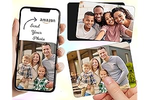 INLK 2 Pack Square Magnets Custom Photo Refrigerator Fridge Square Magnets Picture Frame