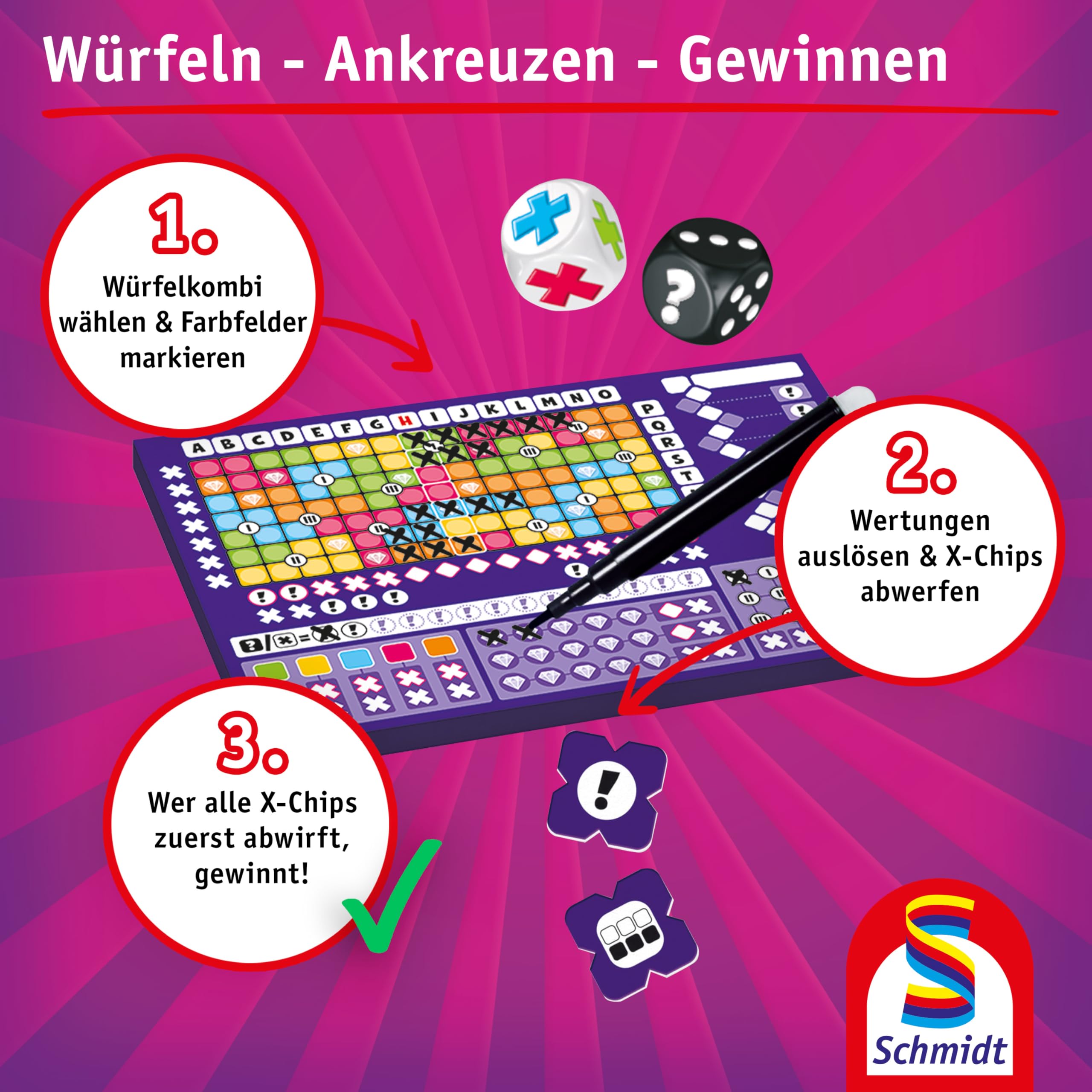 Schmidt Spiele 49481 Jeszcze X-Mal!, gra w kości z serii Klein & Fein