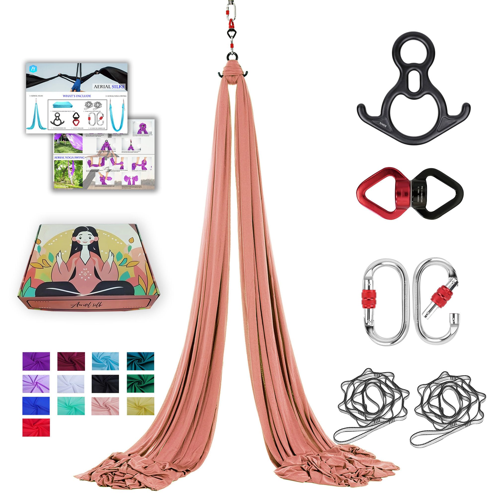 Amazon | ZYOsJK エアリアルシルク 11ヤード エアリアルシルク