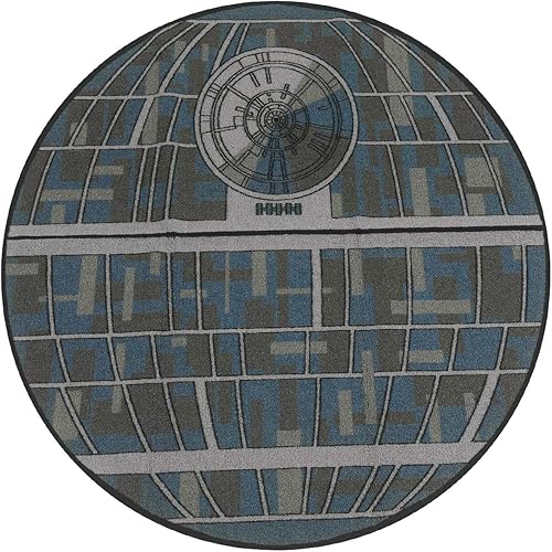 Ukonic Star Wars Galactic Empire Death Star Alfombra de área redonda de 52 pulgadas