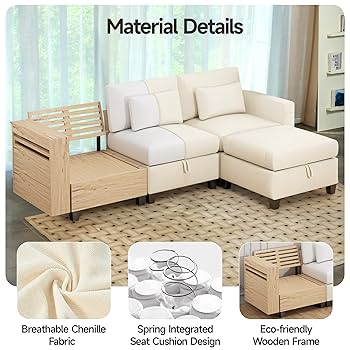 Amazon.com: Real Relax Oversized 100'' Convertible Sectional