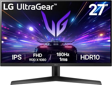 LG UltraGear 27GS60F Gaming Monitor 27 inch, FHD IPS, Black