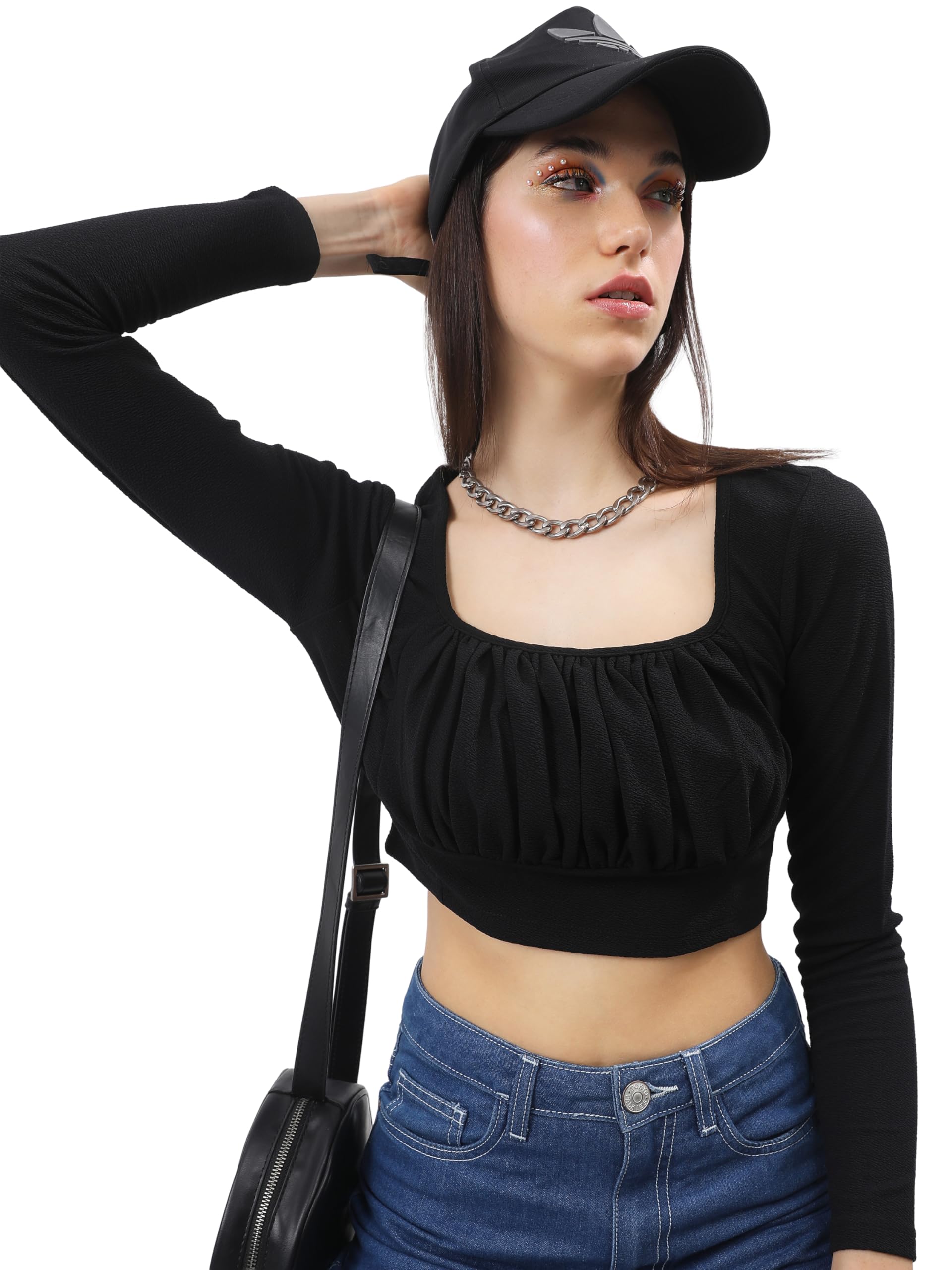 tokyo talkies Women's Solid Regular Fit Tops-picture-37