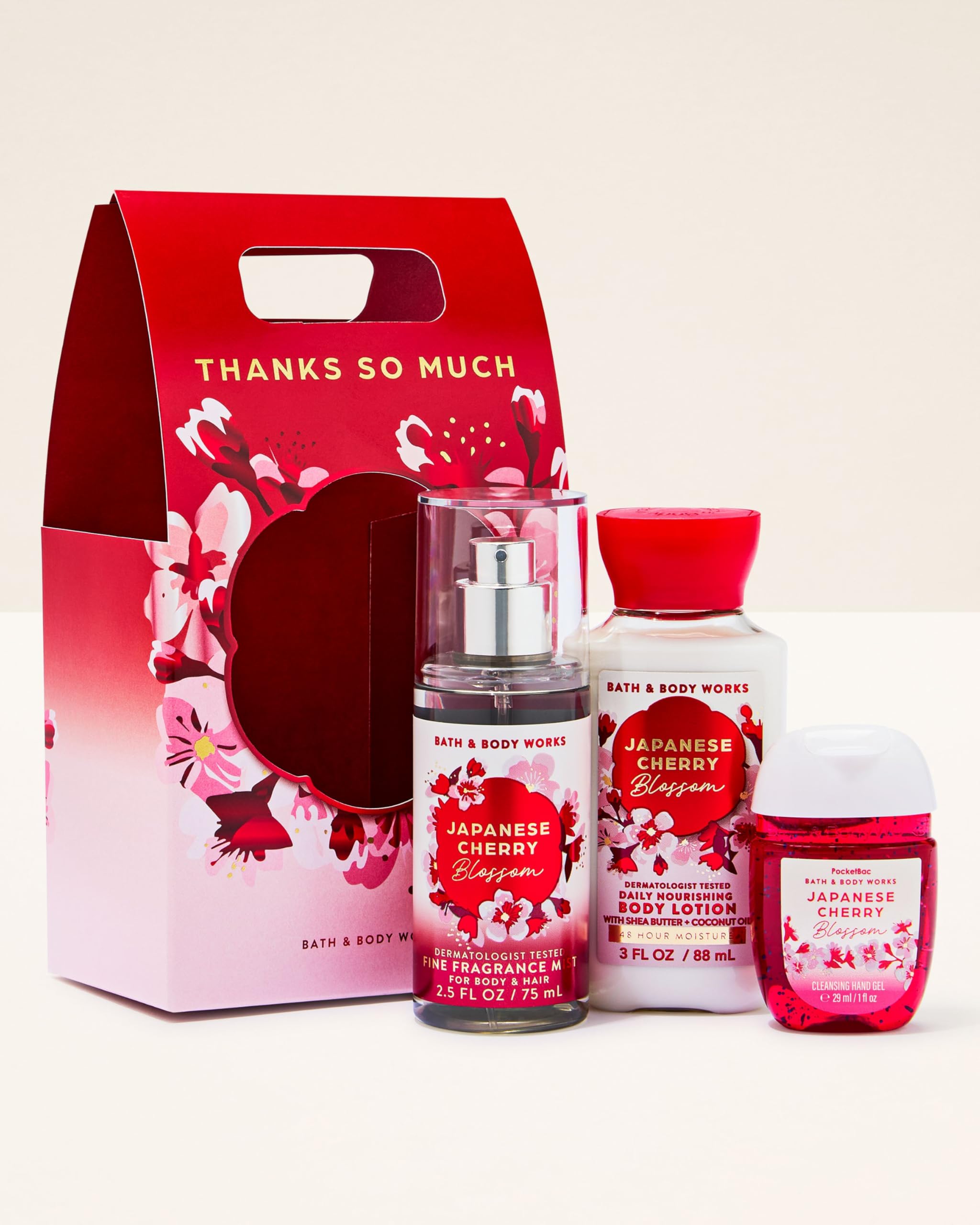 Bath & Body Works Japanese Cherry Blossom Gift Set | Body Care sets - Bath Sets | For Men and Women | Kit for Birthday ,Anniversary & All Special Occasions | Premium Gift Packaging | Luxury Giftsets - Set of 3