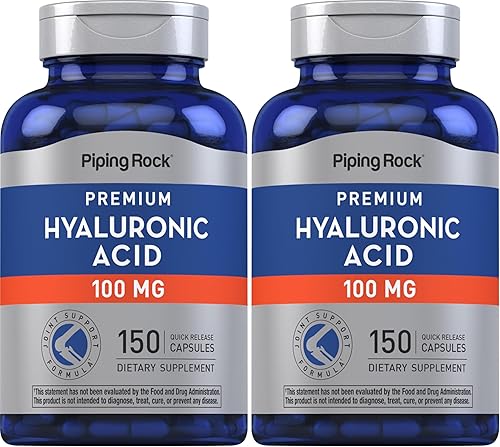 Miniatura 8 de Piping Rock Suplemento de ácido hialurónico | 100 mg | 150 cápsulas | como hialuronato de sodio | Sin OMG, sin gluten