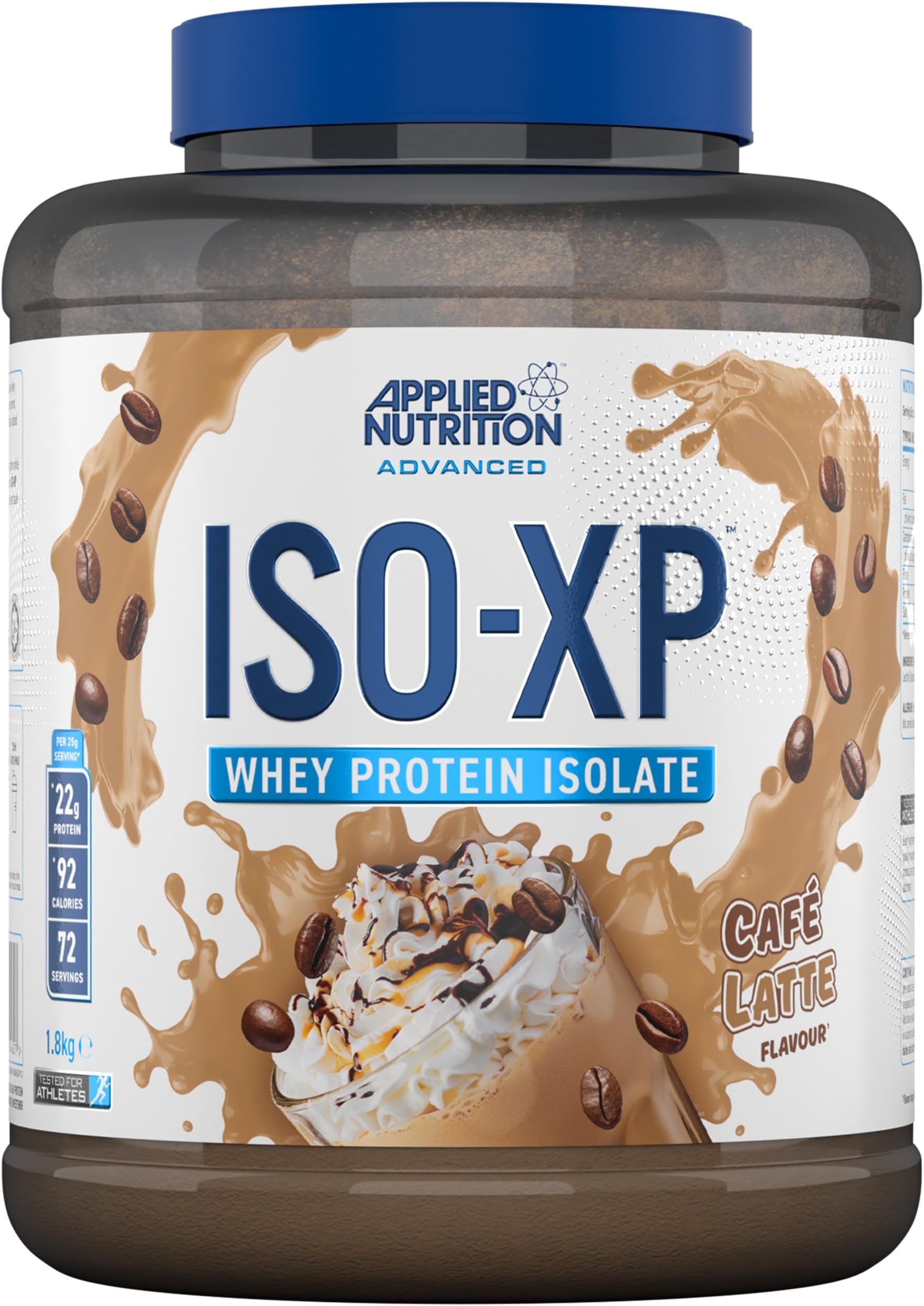 ISO-XP Whey Protein Isolate – Over 21g Protein, Low Carb, Low Fat, BCAA-Rich, Fast Absorption, Soy-Free, Halal-Certified (1.8kg - 72 Servings) (Cafe Latte)