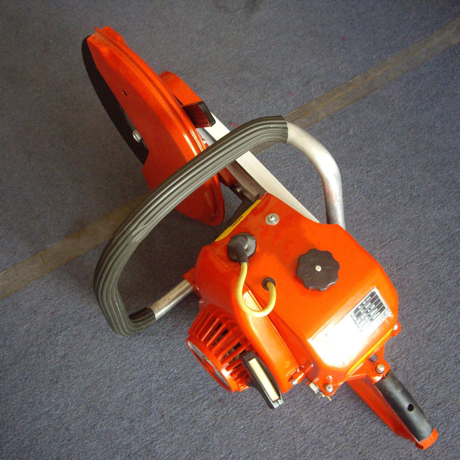 Sega per calcestruzzo a benzina, a 2 tempi, 6,8HP, 1400 W, 5000 giri/min, con lama da 350 mm e profondità di taglio 10 mm, taglio multiangolo per calcestruzzo, granito, cantiere