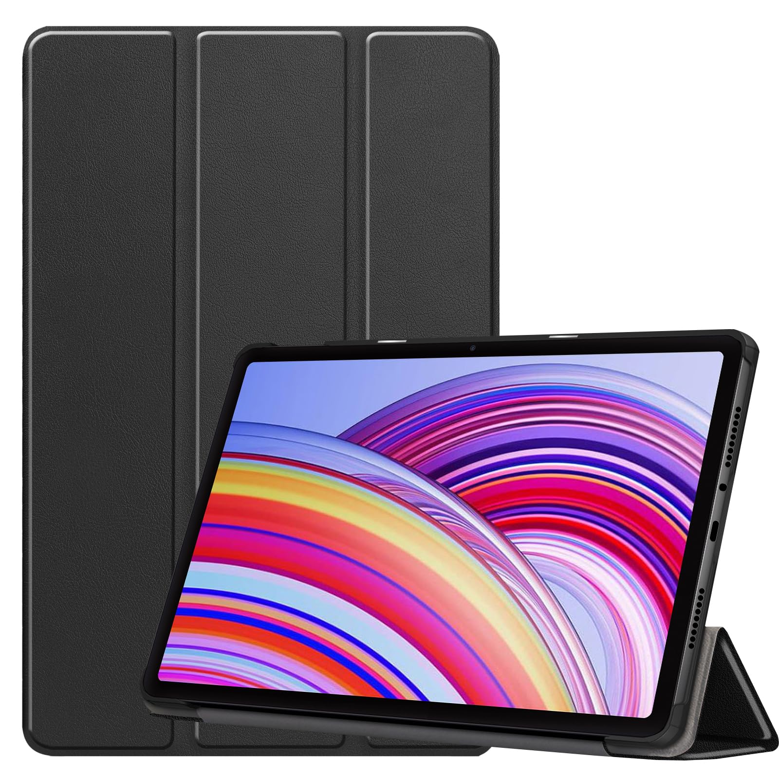 Custodia Per Xiaomi Redmi Pad Pro 12.1" Con Supporto E Porta Carte: Cover In Pelle PU Con Simpatico Gatto E Fiori - 5