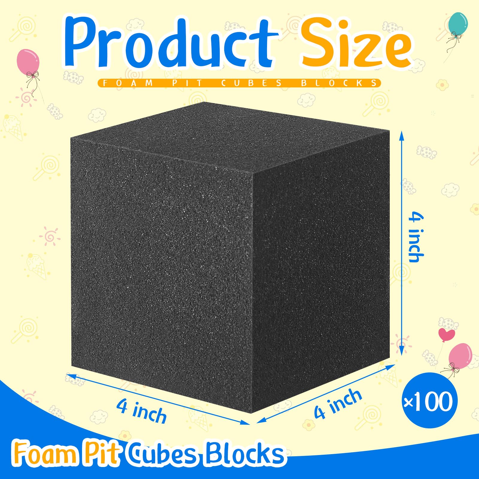 Snapklik.com : Treela 100 Pieces Foam Pit Blocks Foam Pit Cubes Foam ...