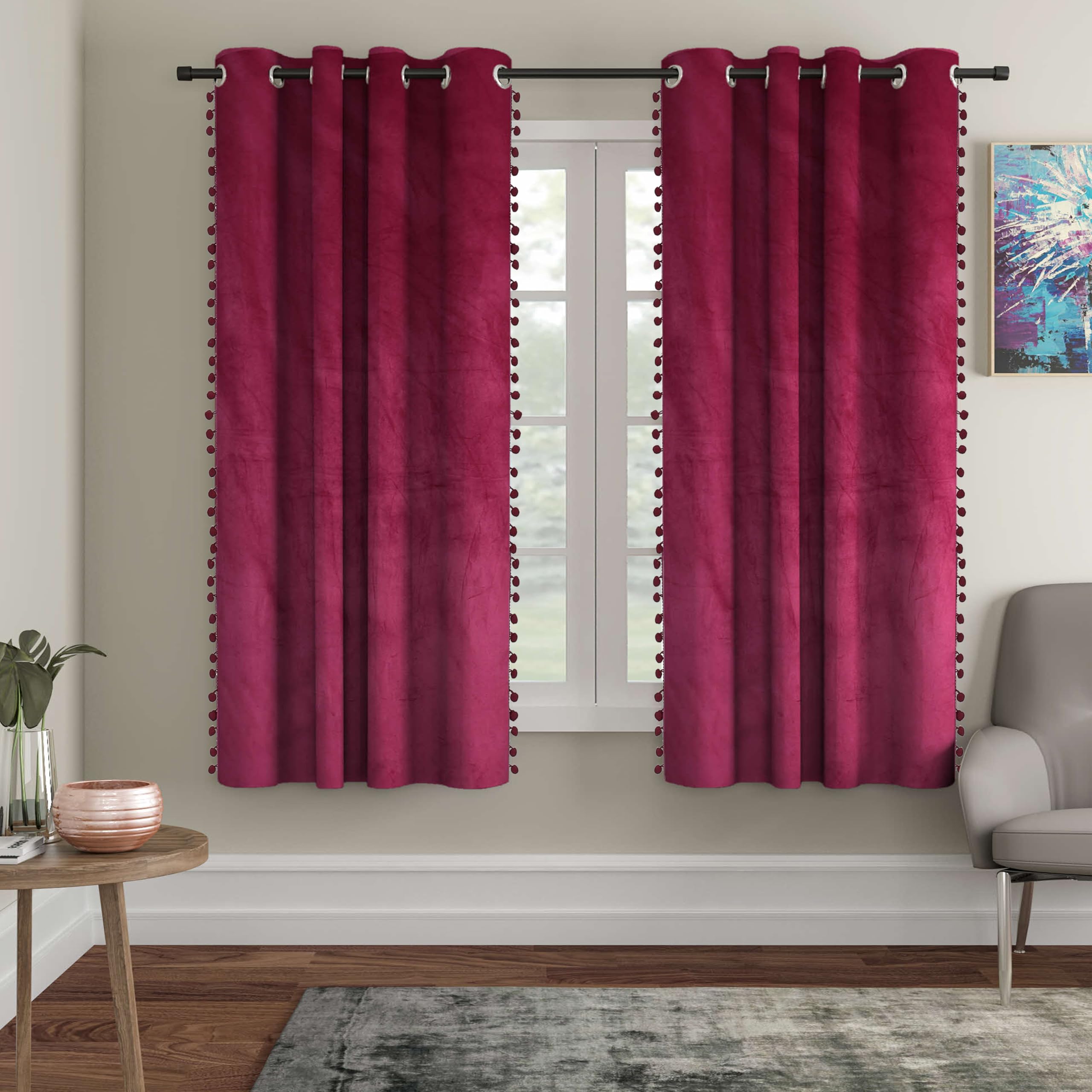 STITCHNEST Floréa Curtains - Room Darkening & Privacy -18