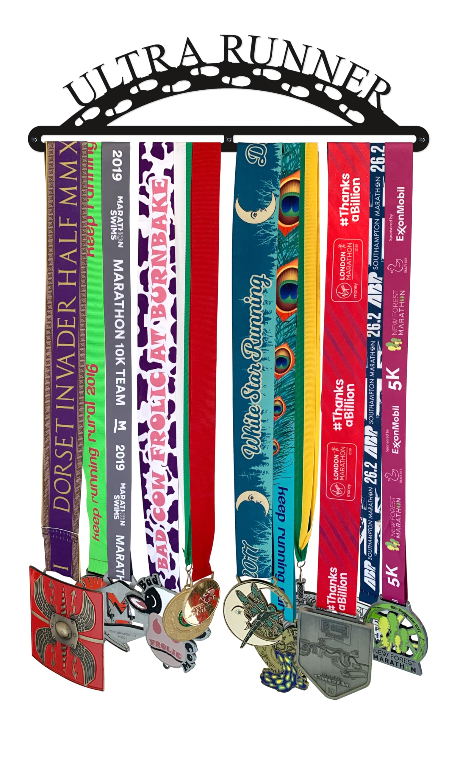 Ultra Runner große Medaille Aufhänger Display Halter Edelstahl gebürstet – Made in Großbritannien