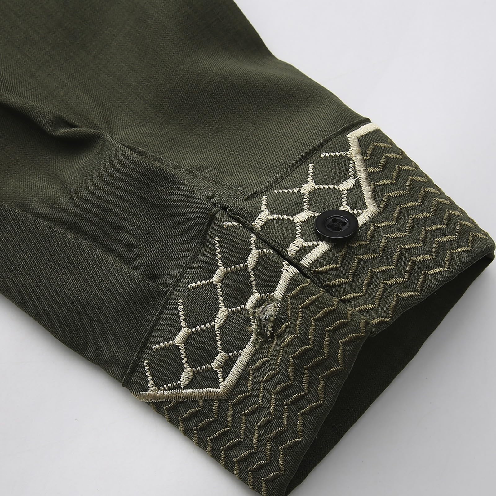 CHUNOTU - Bata de caftán étnico para hombre, de algodón y lino, túnica musulmana, camisas de manga larga, holgada, casual, caftán Thobes para la playa