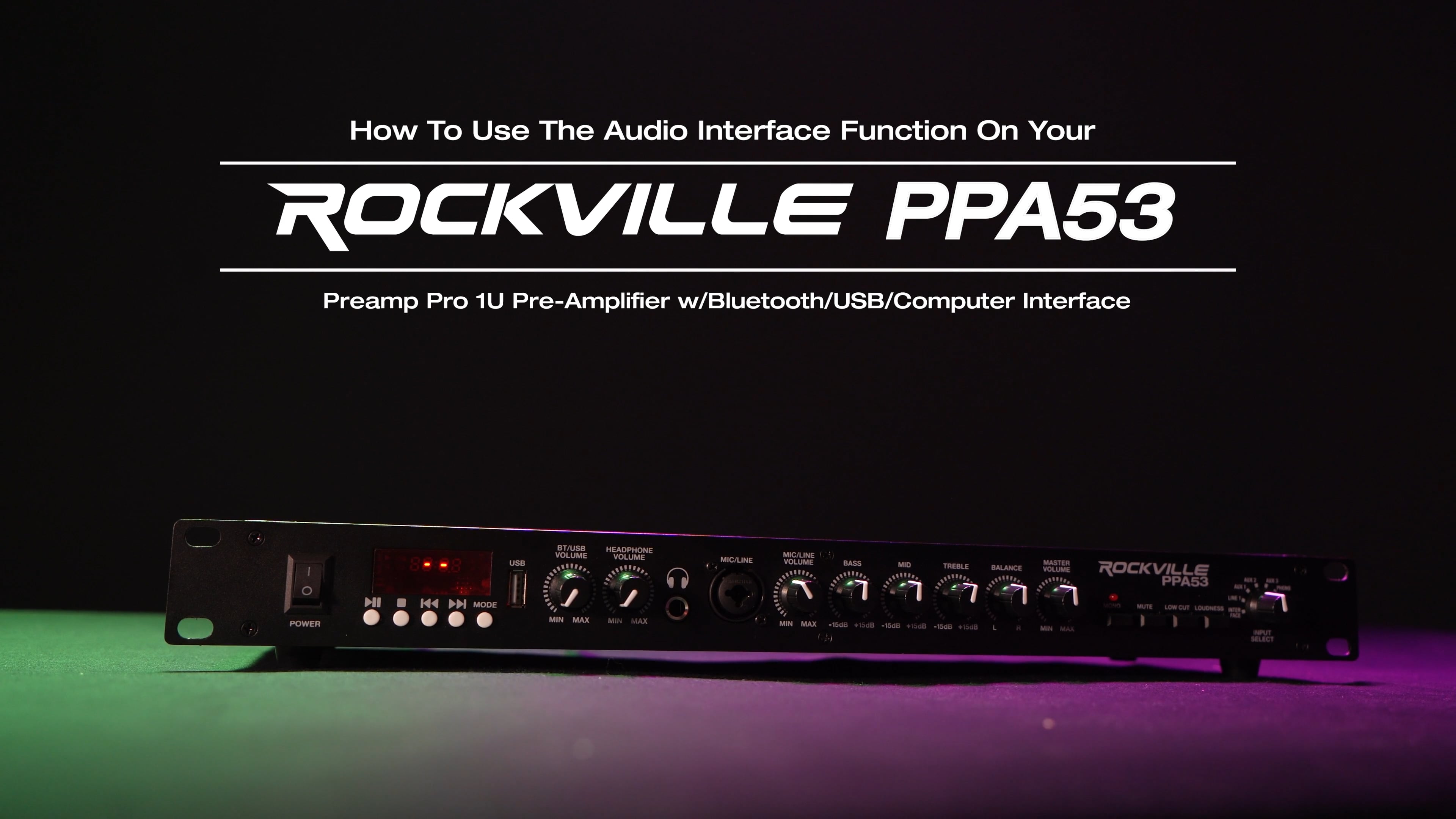 Amazon.com: Rockville PPA53 Preamp Pro 1U Pre-Amplifier with