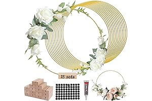 Gold Ring Centerpieces with Place Card Holders for Tables