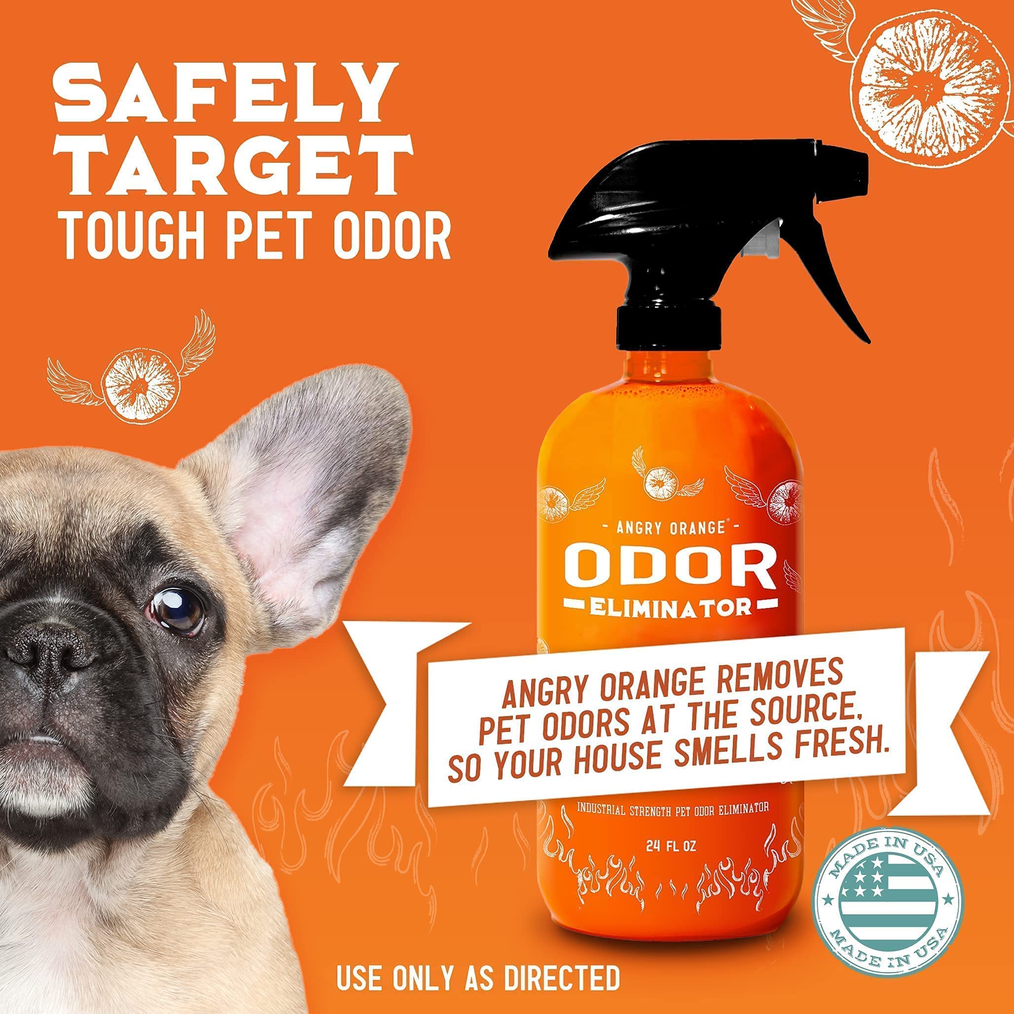ANGRY ORANGE Pet Odor Eliminator for Home Citrus Deodorizer for